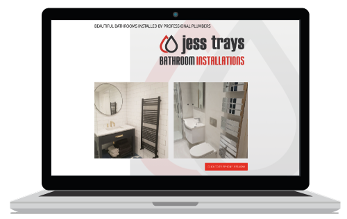 Website Design Header in blue with rocket on the Newton Abbot Website Design page