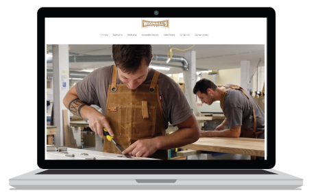Website banner sample in copper showing our Recycle website designed in Newton Abbot
