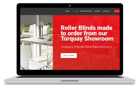 Website Design Header in blue with rocket on the Newton Abbot Website Design page